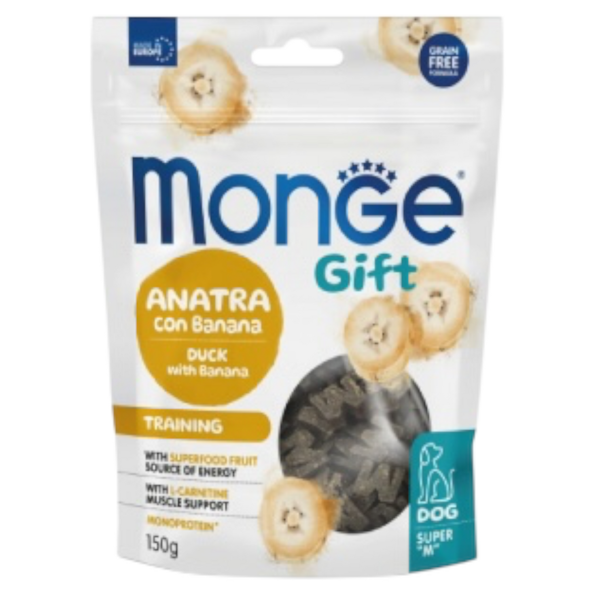 MONGE Gift Cane Super M Training Anatra con Banana 150Gr