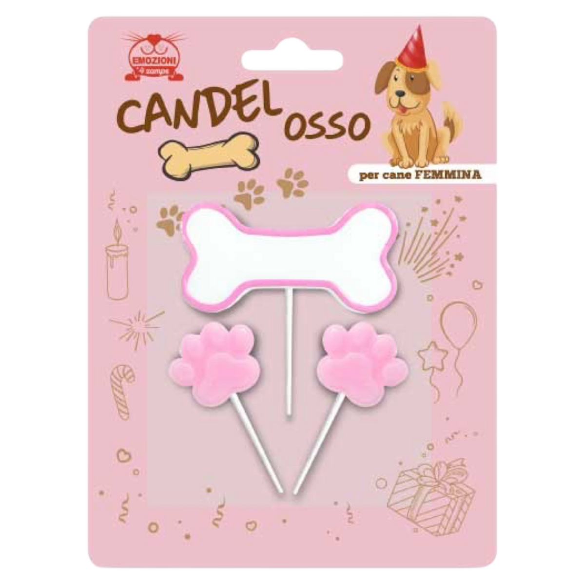 EMOZIONI A 4 ZAMPE Candel Osso per Cane Femmina