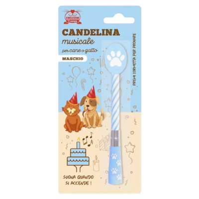 EMOZIONI A 4 ZAMPE Cane & Gatto Candelina Musicale
