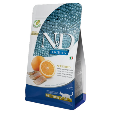 FARMINA N&D Gatto Ocean GF Neutered - Aringa e Arancia 300Gr