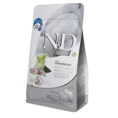 FARMINA N&D Cane White GF Medium/Maxi Adult - Spigola, Spirulina e Finocchio 7Kg