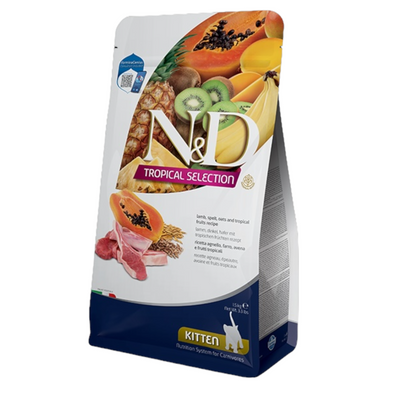 FARMINA N&D Gatto Tropical Kitten - Agnello, Farro, Avena e Frutti Tropicali 300gr