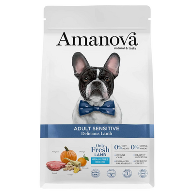 AMANOVA Cane Medium Adult Sensitive all'Agnello GF 2Kg