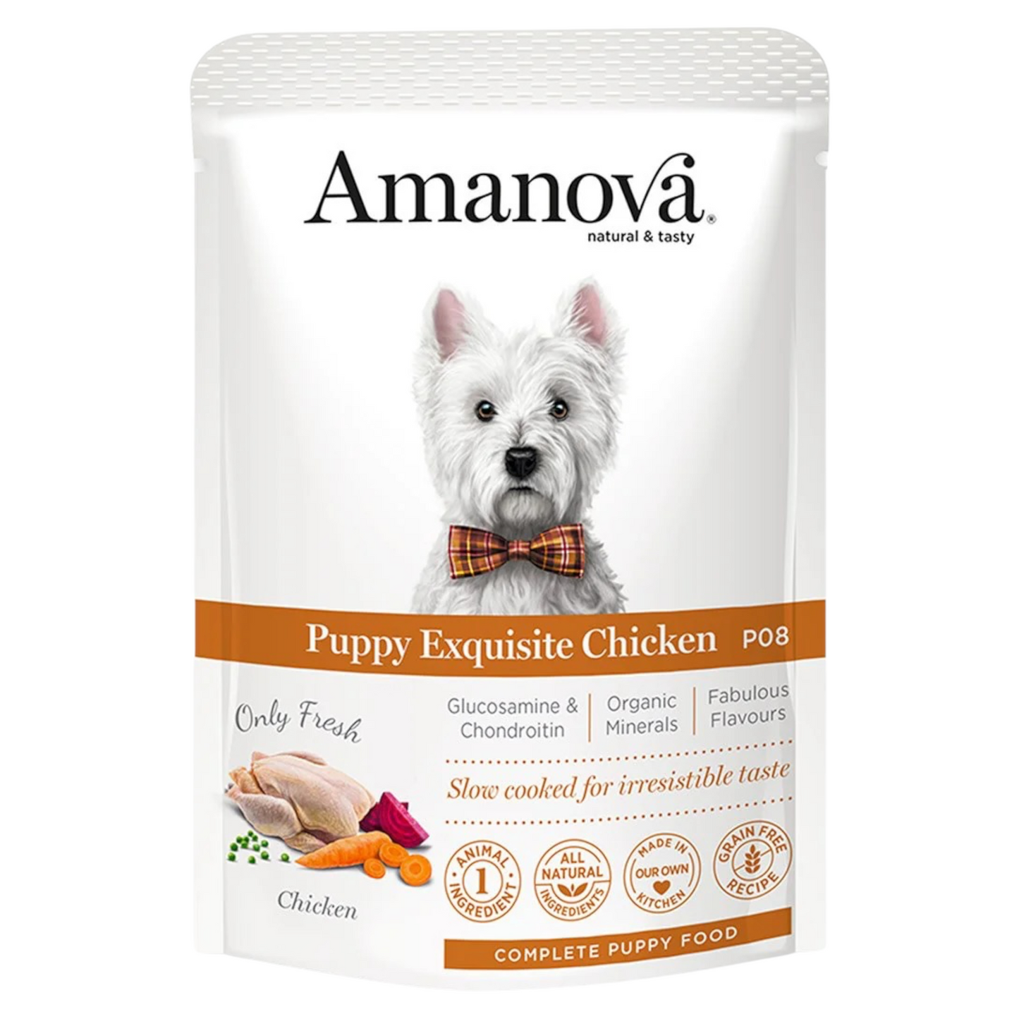 AMANOVA Cane Patè Puppy al Pollo 8x100gr