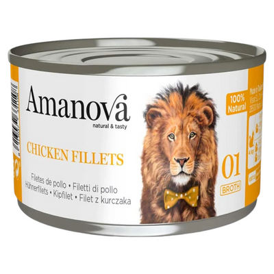 AMANOVA Gatto 01 Filetti di Pollo in brodo 24x70gr