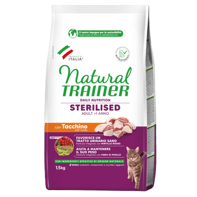 TRAINER Cat Sterilised Tacchino 1,5Kg