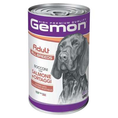 GEMON Cane All Breeds Adult Bocconi con Salmone e Ortaggi 1,250Kg