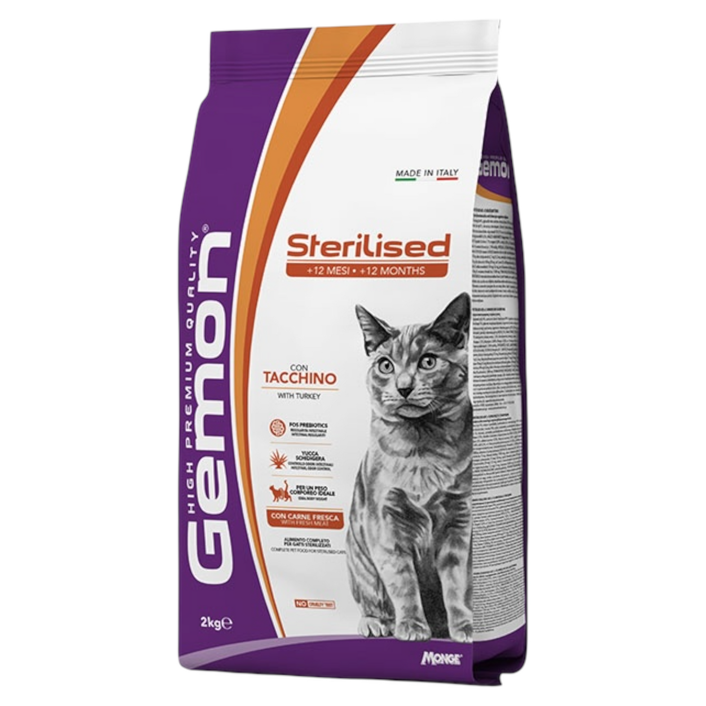 GEMON Gatto Sterilised con Tacchino 7Kg