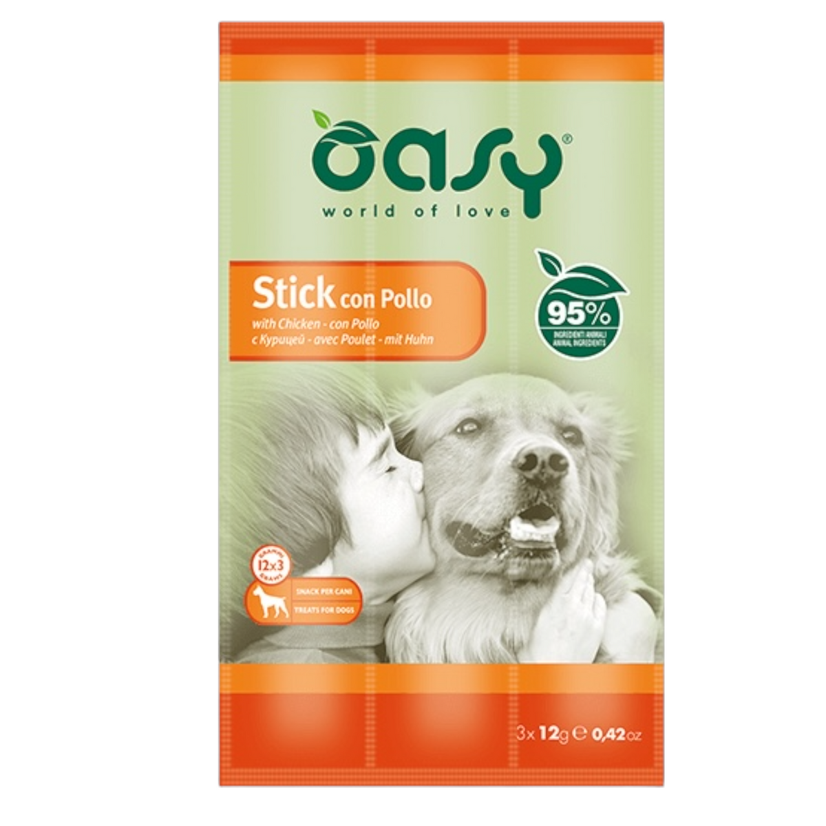 OASY Stick Cane con Pollo 3 Stick