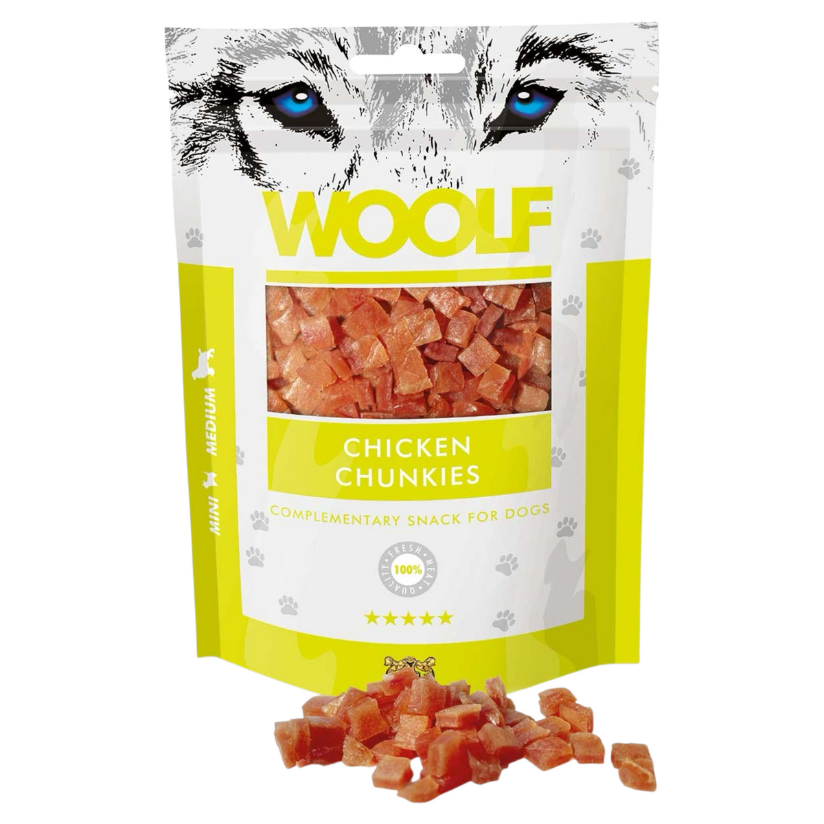 WOOLF Quadratini al Pollo 100gr
