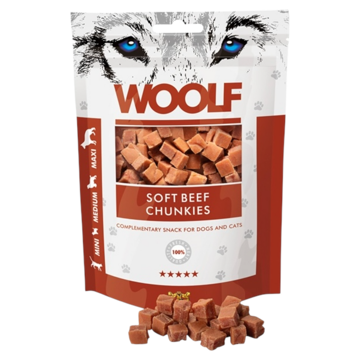 WOOLF Quadratini al Manzo 100gr