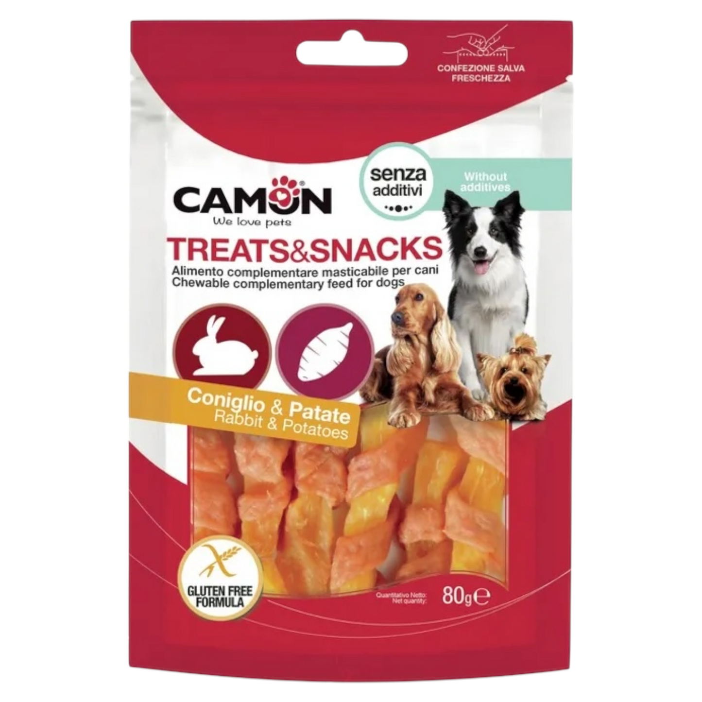 CAMON Snack Cane Stick Coniglio con Patata Dolce 80gr