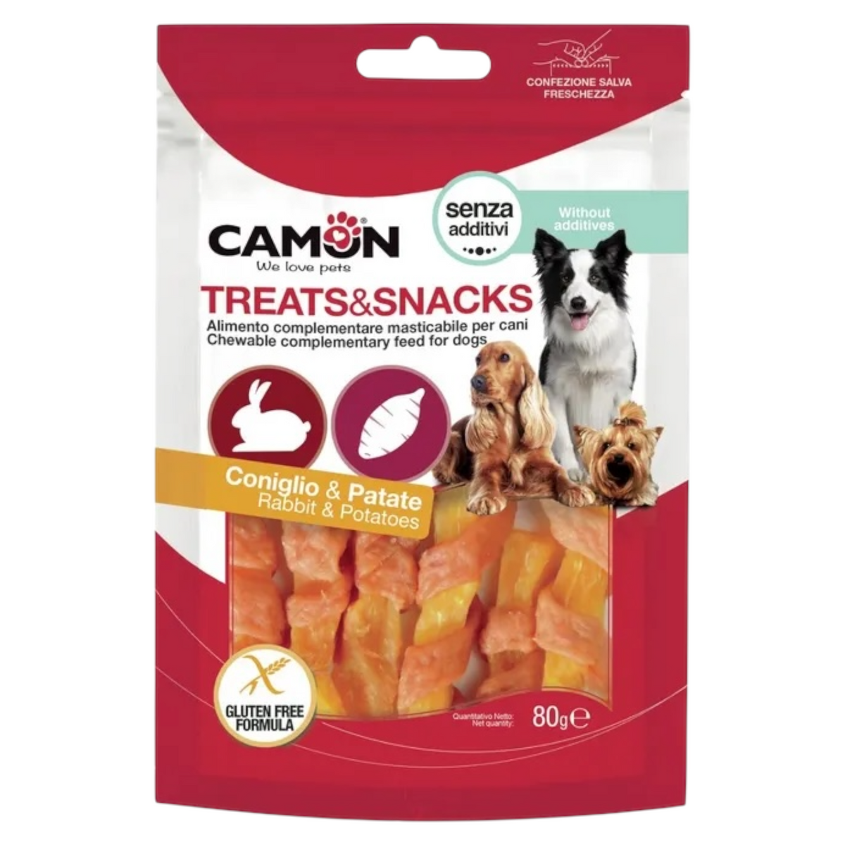 CAMON Snack Cane Stick Coniglio con Patata Dolce 80gr