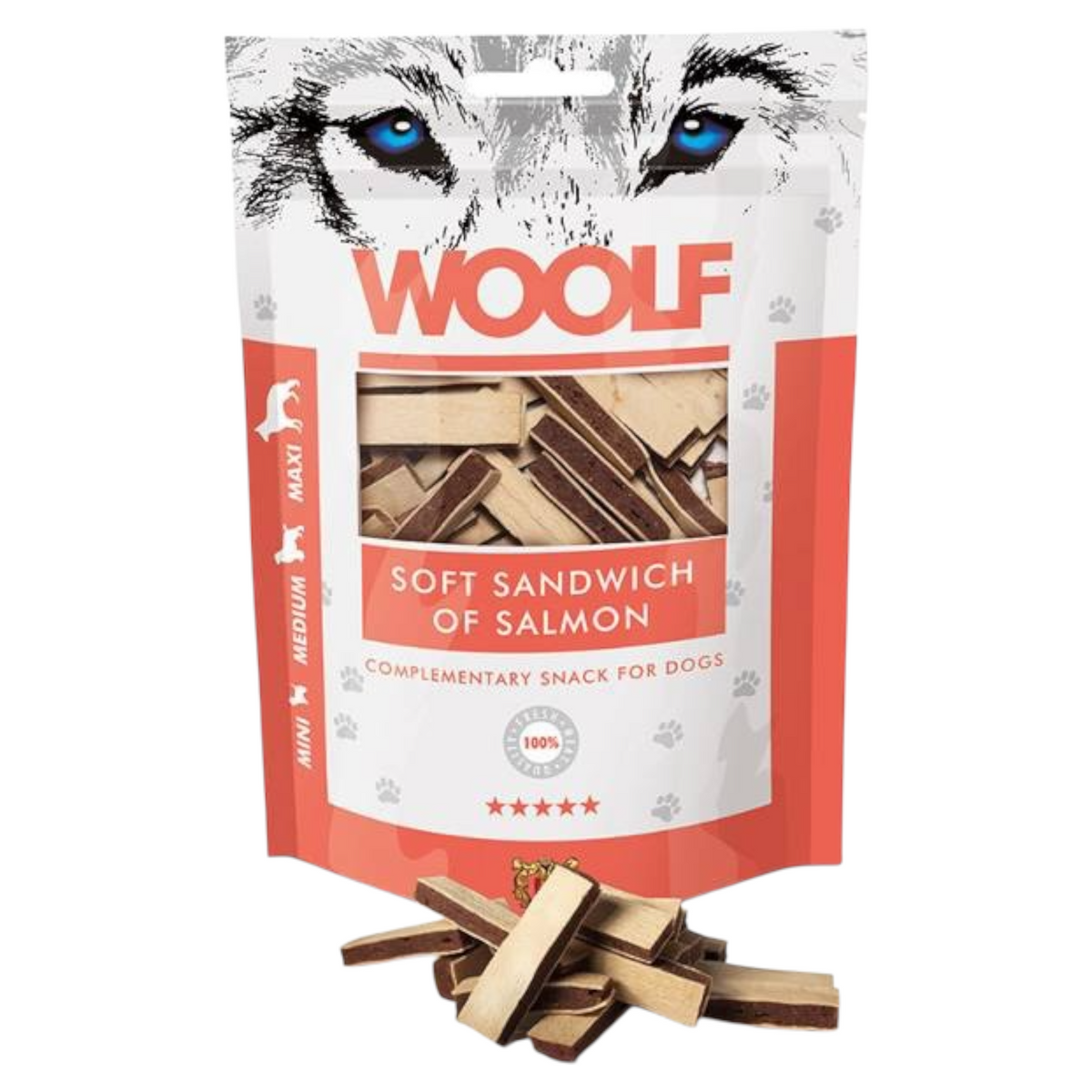 WOOLF Sandwich morbido di Salmone e Merluzzo 100gr