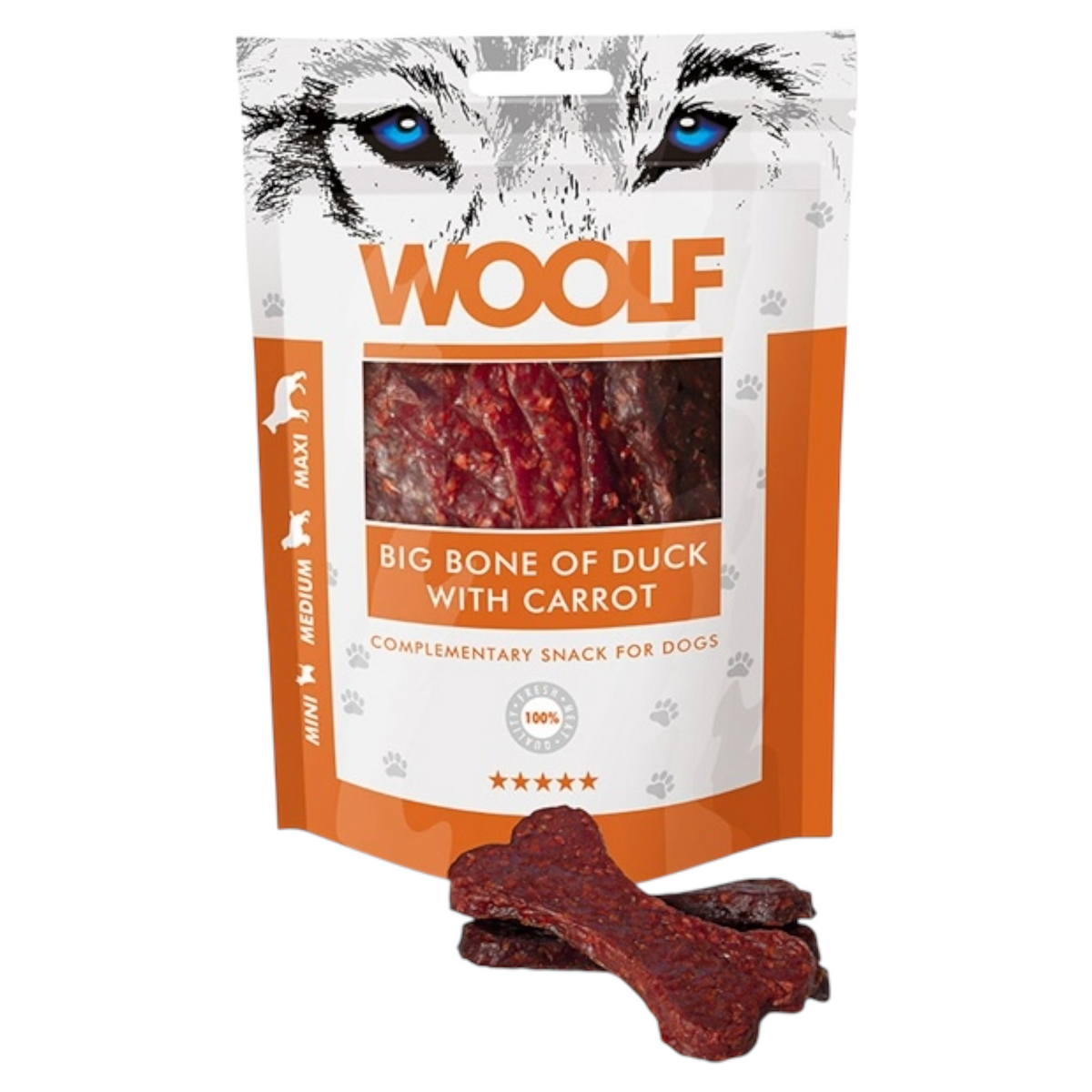 WOOLF Osso Medio di Anatra e Carote 100gr