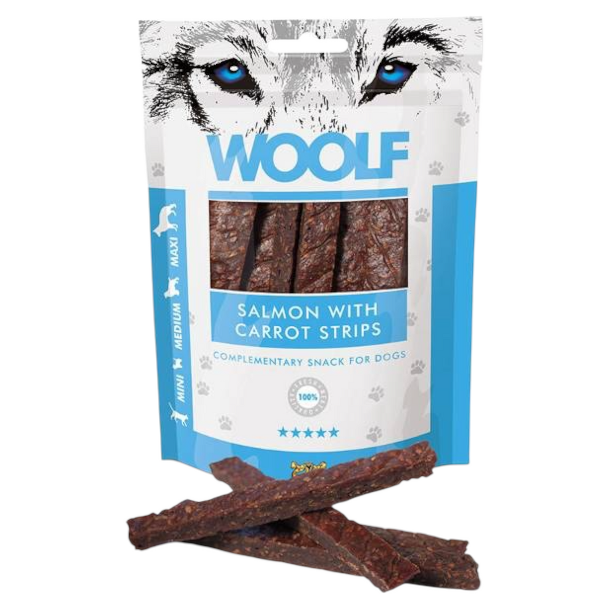 WOOLF Strisce di Salmone con Carota 100gr