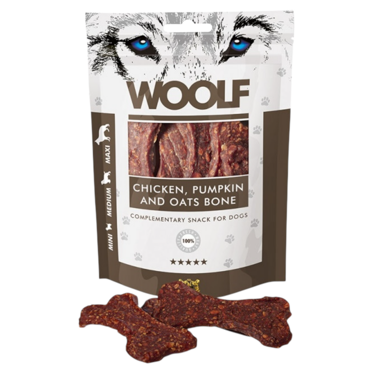 WOOLF Osso Grande Pollo, Zucca e Avena 100gr