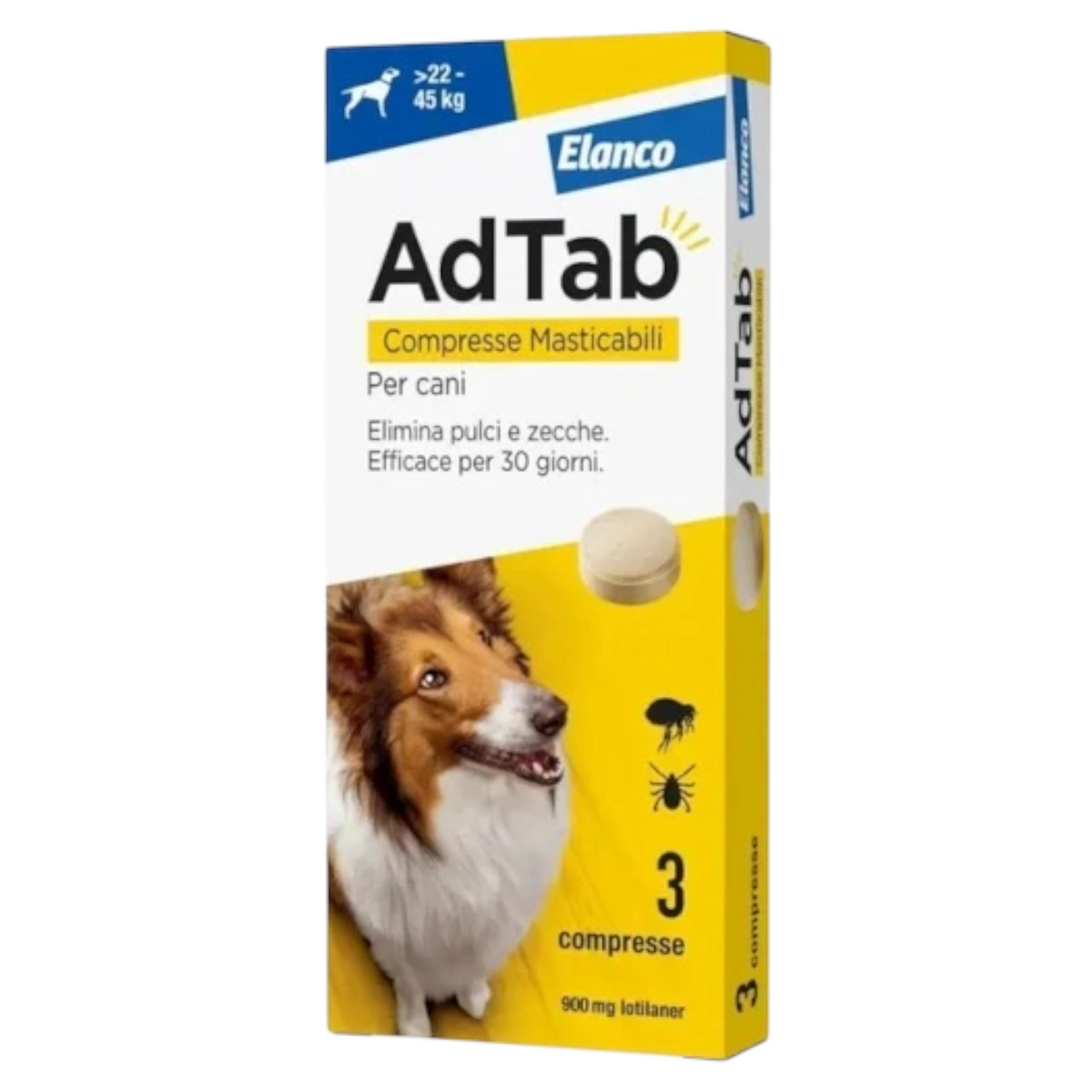 ELANCO AdTab Cani 22Kg / 45Kg - 3 cpr (900mg)