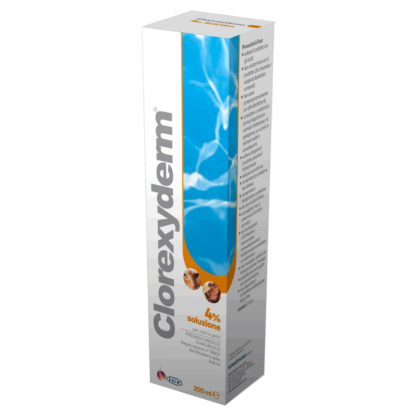 ICF Clorexyderm Soluzione 4% Cane e Gatto 200ml