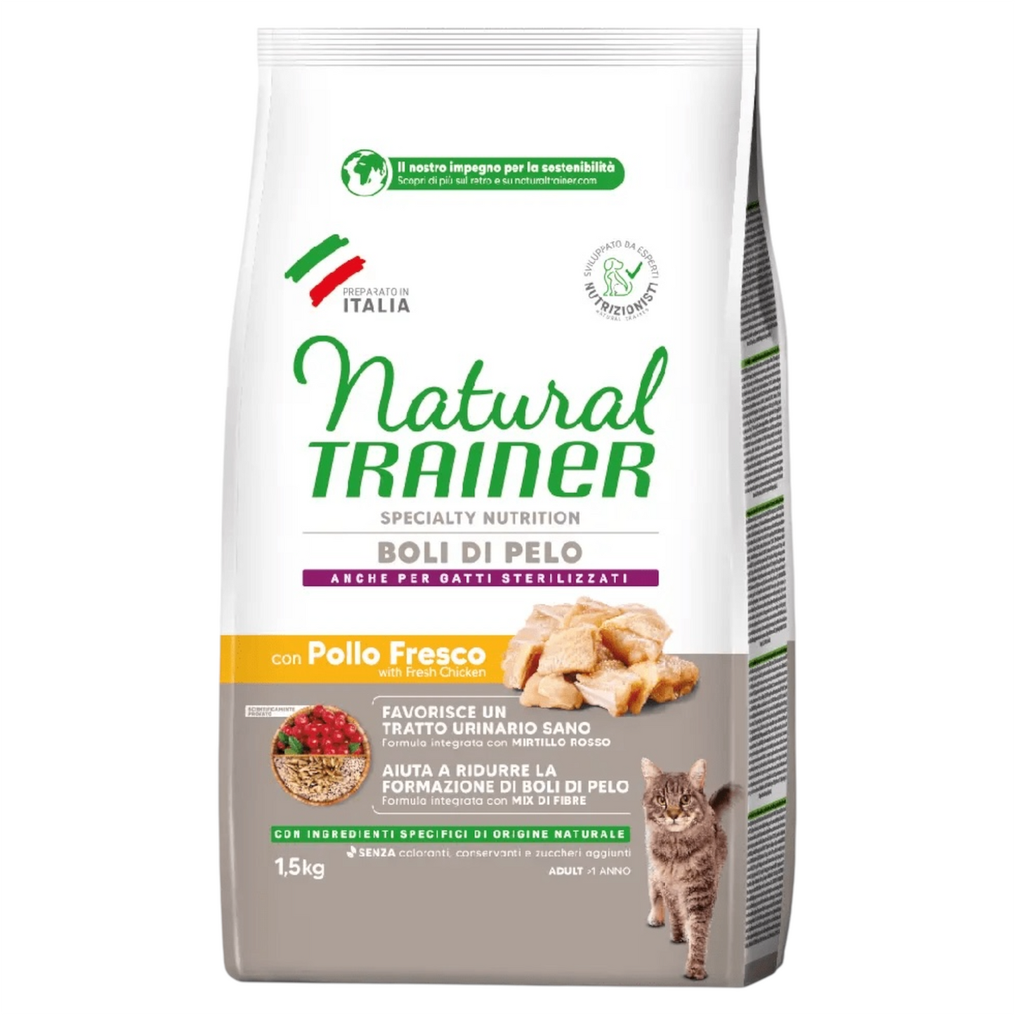 TRAINER Cat Boli di Pelo Pollo 1,5Kg