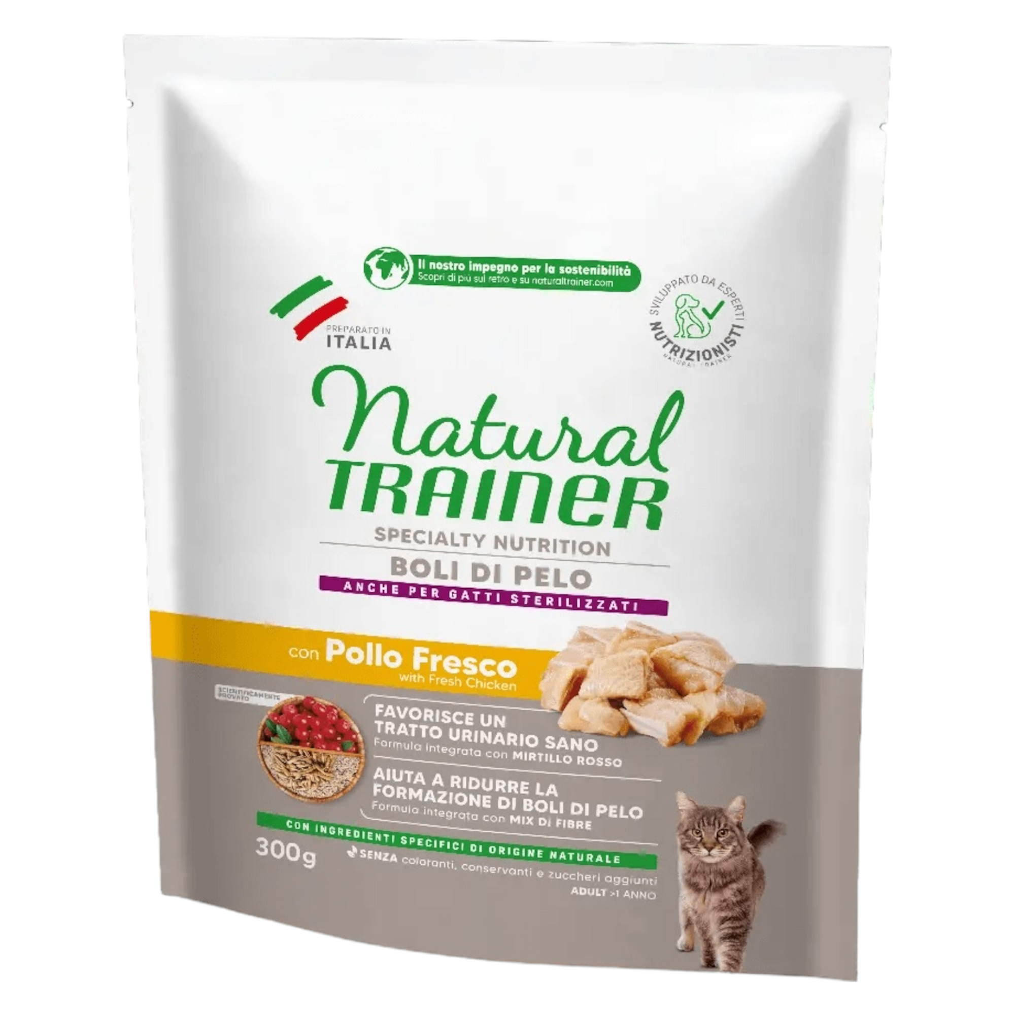 TRAINER Cat Boli di Pelo Pollo 300gr