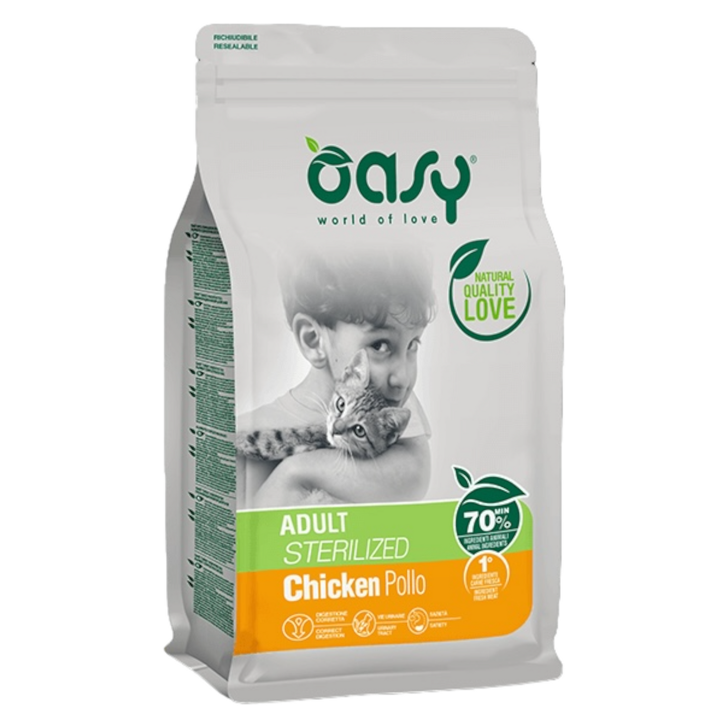 OASY Gatto Sterilised Pollo 1,5Kg