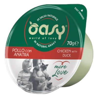 OASY Cat Cup Pollo con Anatra 24x70Gr