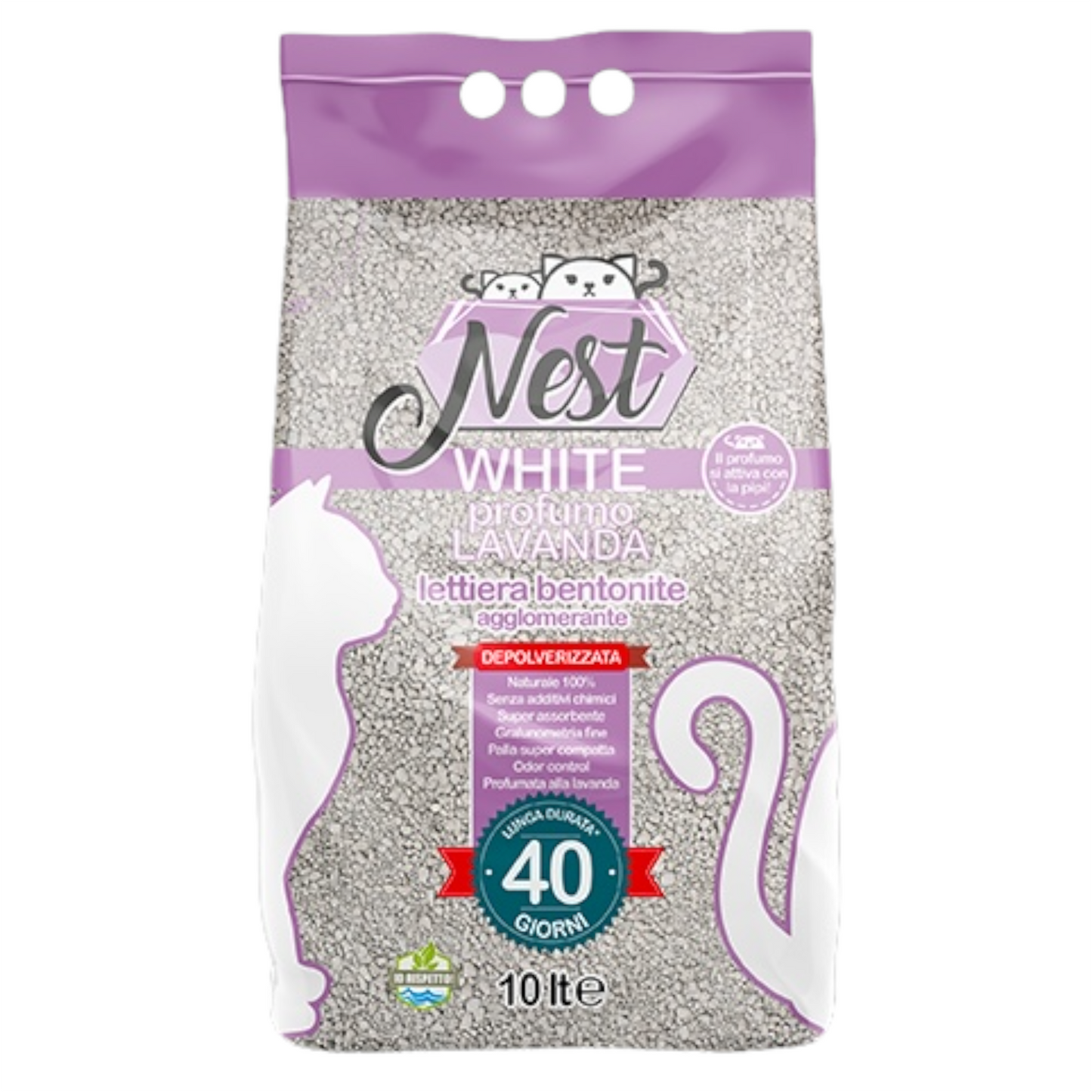 NEST Lettiera Bentonite Lavanda 10 Litri