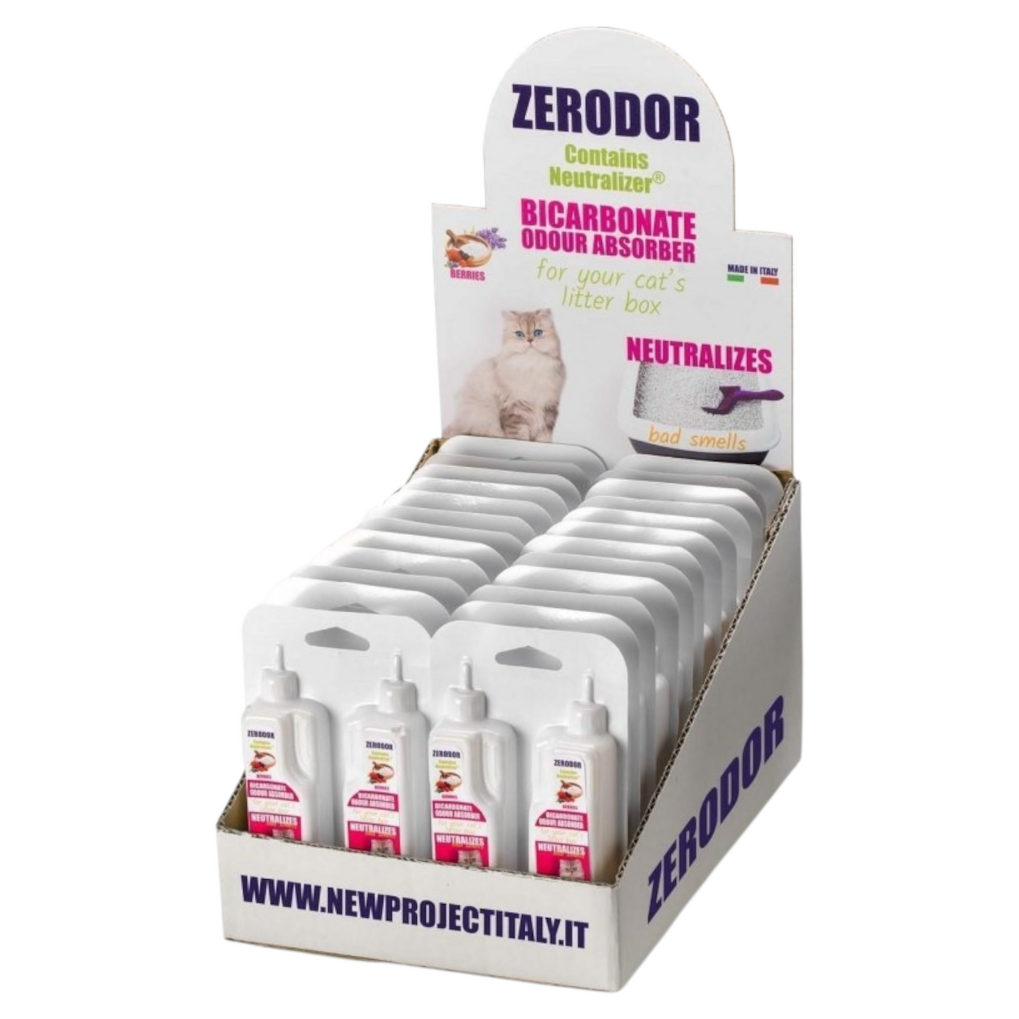 ZERODOR Assorbiodori con Bicarbonato e Frutti di bosco 2x50ml