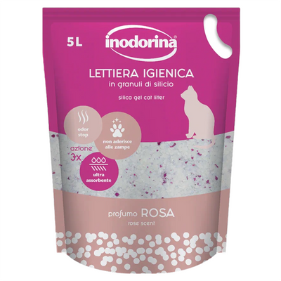 INODORINA Magique Lettiera Silicio Rosa 5 Litri