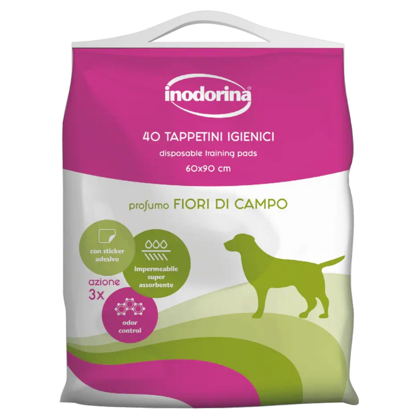 INODORINA Tappetini Igienici Fiori di campo 60x90 40pz