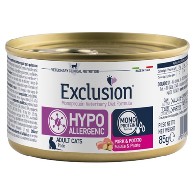 EXCLUSION Gatto Hypoallergenic Maiale e Patate 85gr
