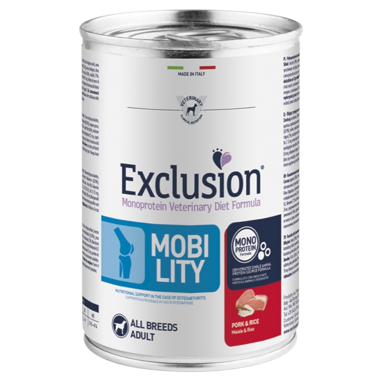 EXCLUSION Cane Mobility Maiale e Riso 400gr