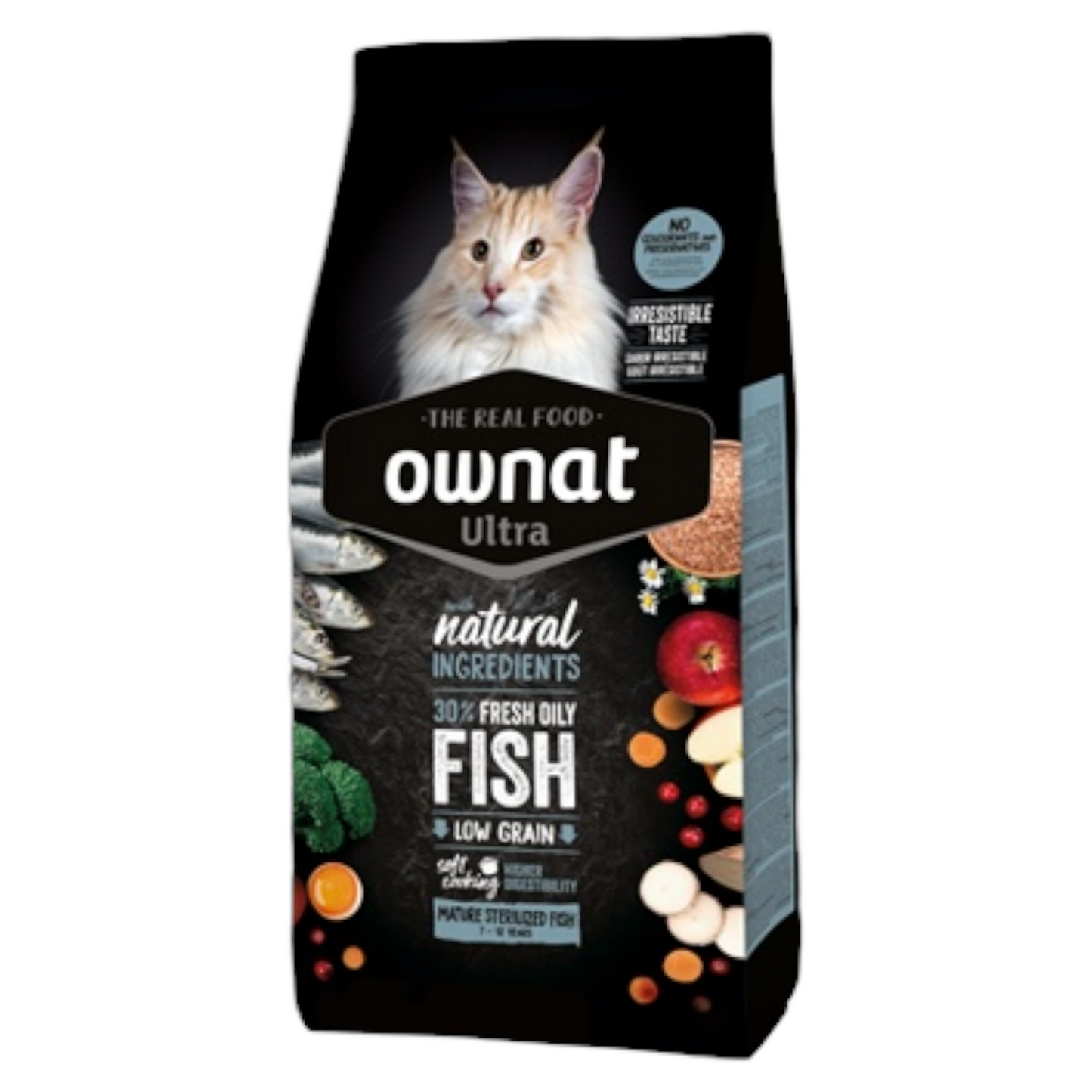 OWNAT Gatto Ultra Mature Sterilised Pesce da 7 a 12 anni 1,5Kg