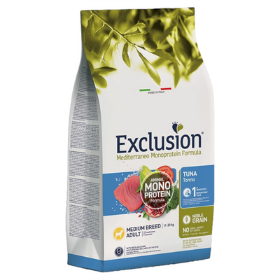 EXCLUSION Cane Mediterraneo Medium Adult Tonno 3Kg