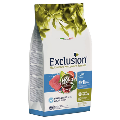 EXCLUSION Cane Mediterraneo Small Adult Tonno 2Kg