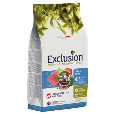 EXCLUSION Cane Mediterraneo Large Adult Tonno 12Kg