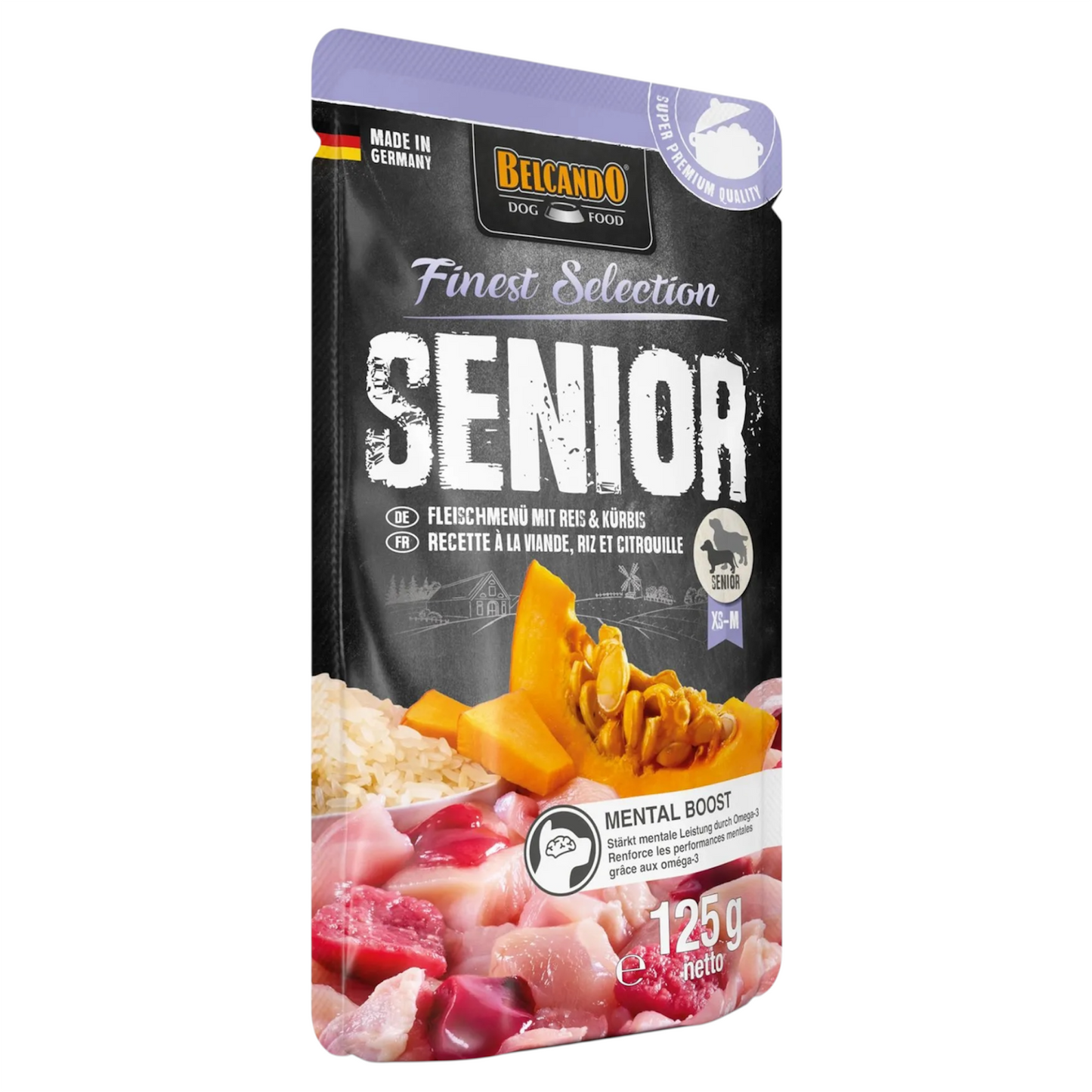 BELCANDO Cane Senior Menù di Carne con Riso & Zucca 125gr