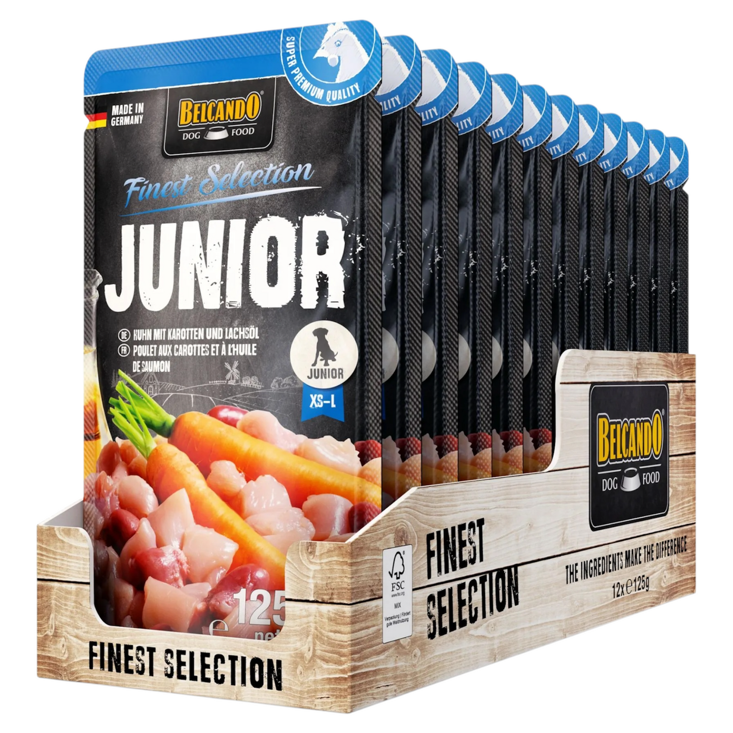 BELCANDO Cane Junior Pollo 125gr (Pack 12pz)