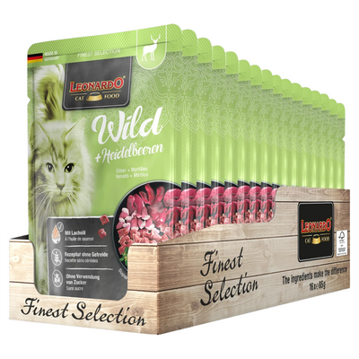 LEONARDO Wild Selvaggina con Mirtilli 85gr (Pack 16pz)