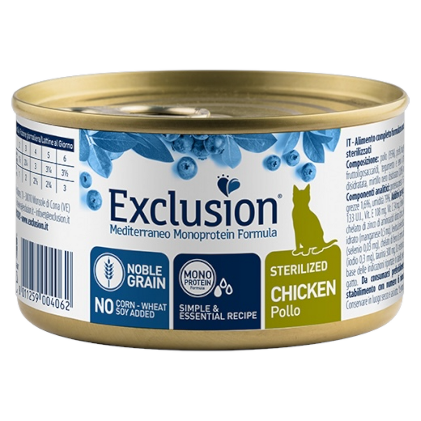 EXCLUSION Gatto Sterilised Pollo 24x85Gr