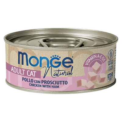MONGE Gatto Natural Pollo con Prosciutto 80gr
