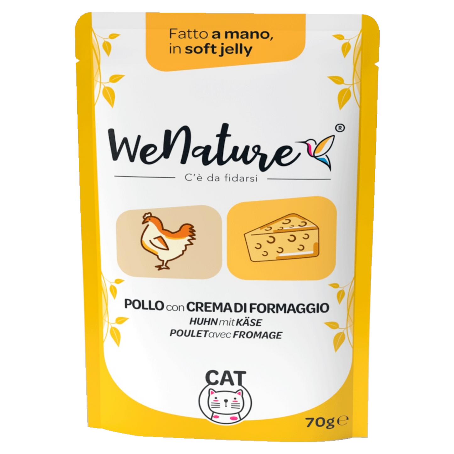 WENATURE Soft Jelly Pouch Pollo con Formaggio 70gr