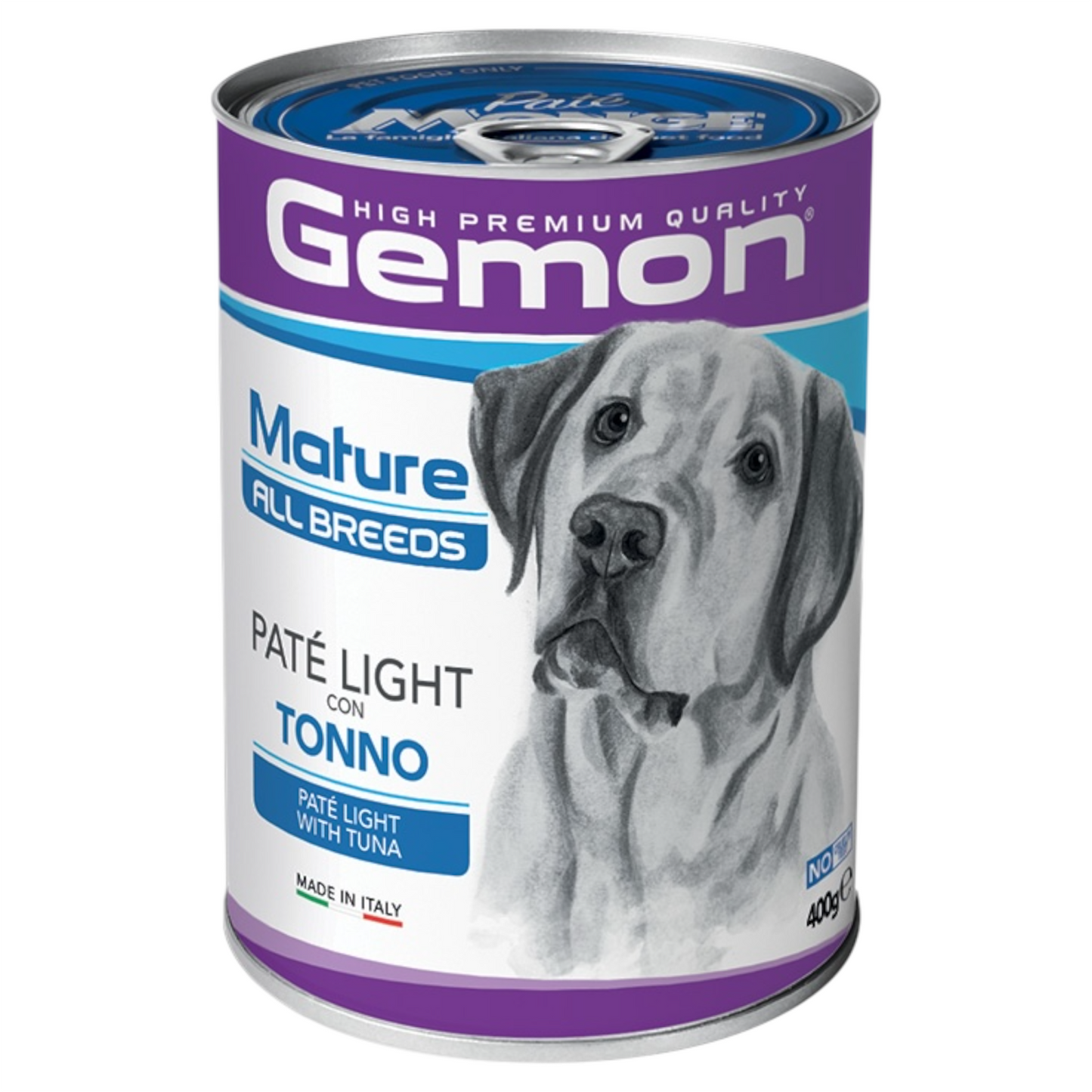 GEMON Cane All Breeds Mature Paté Light con Tonno 400gr