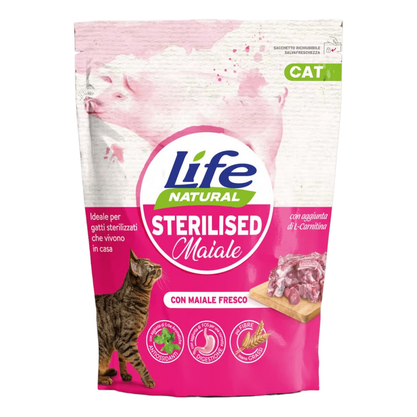 LIFE Cat Sterilised Maiale 800gr