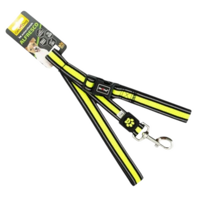 GIMDOG Guinzaglio Mesh Giallo 2,5cm 120cm