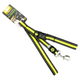 GIMDOG Guinzaglio Mesh Giallo 2,5cm 120cm