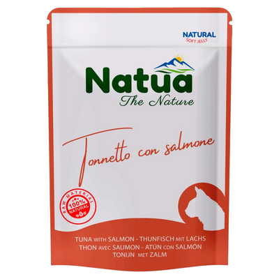 NATUA Gatto Busta Natural Tonno con Salmone 70gr