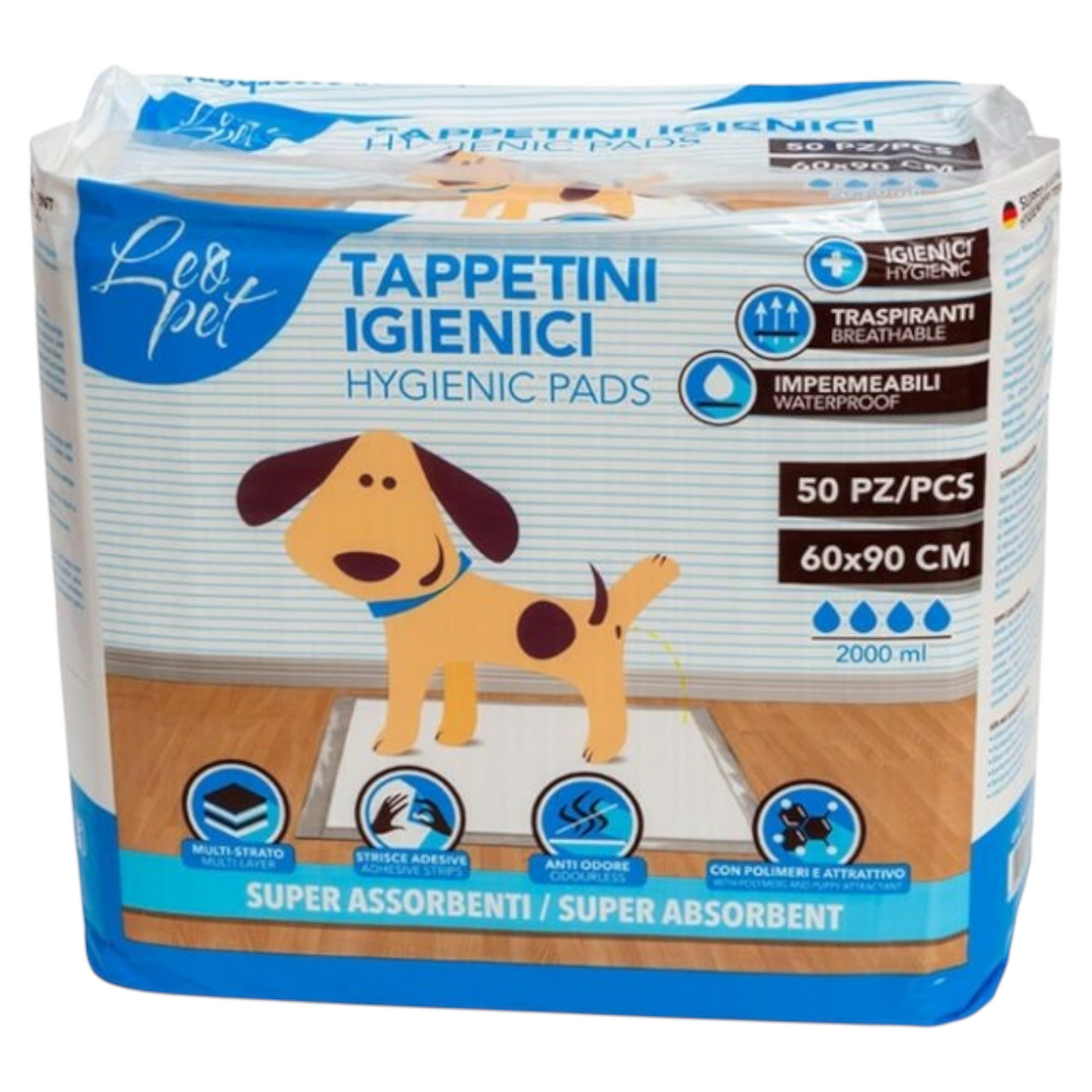 LEOPET Tappetini Igienici 60x90 50pz