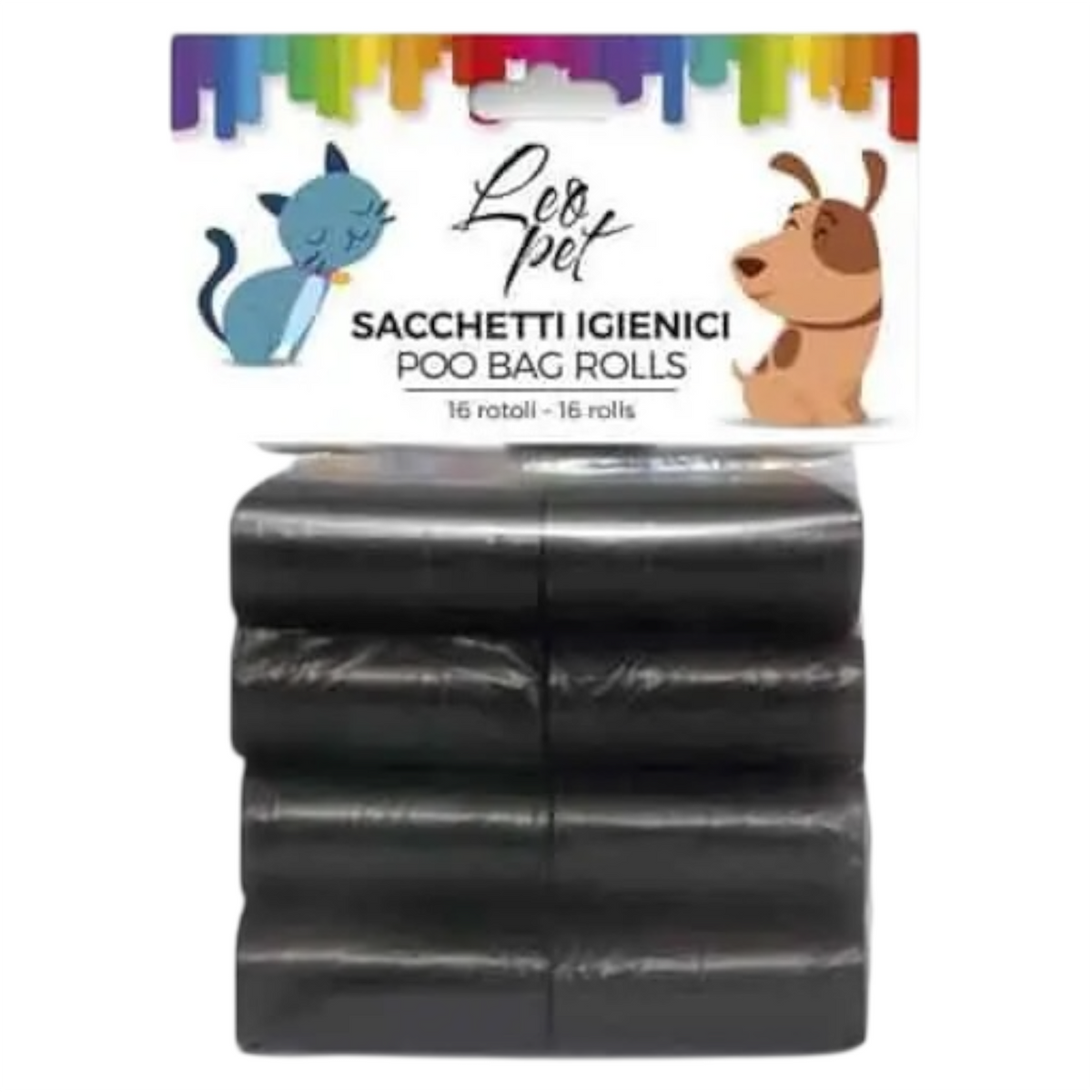 LEOPET Sacchetti Igienici Neri 8pz